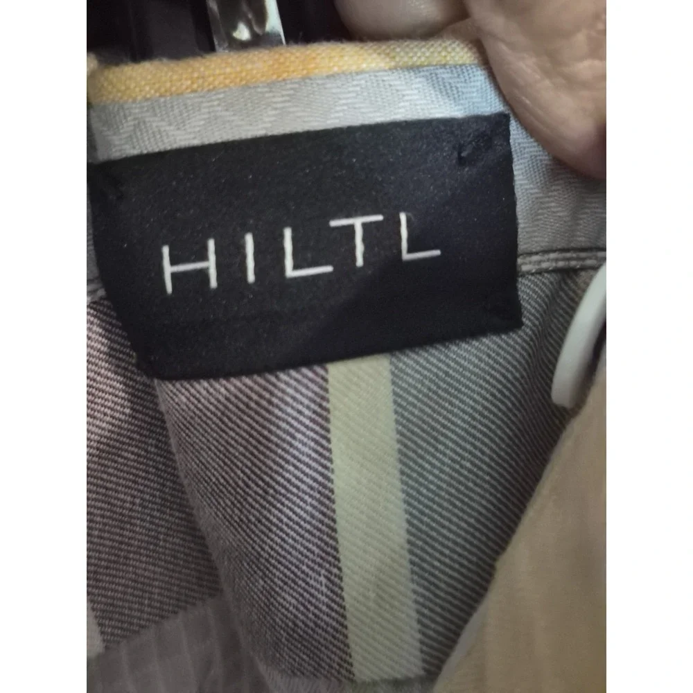 Hiltl Men's 100% Linen Pants Flat Front Size 52 ( 34/32) Coastal Cruise Resort